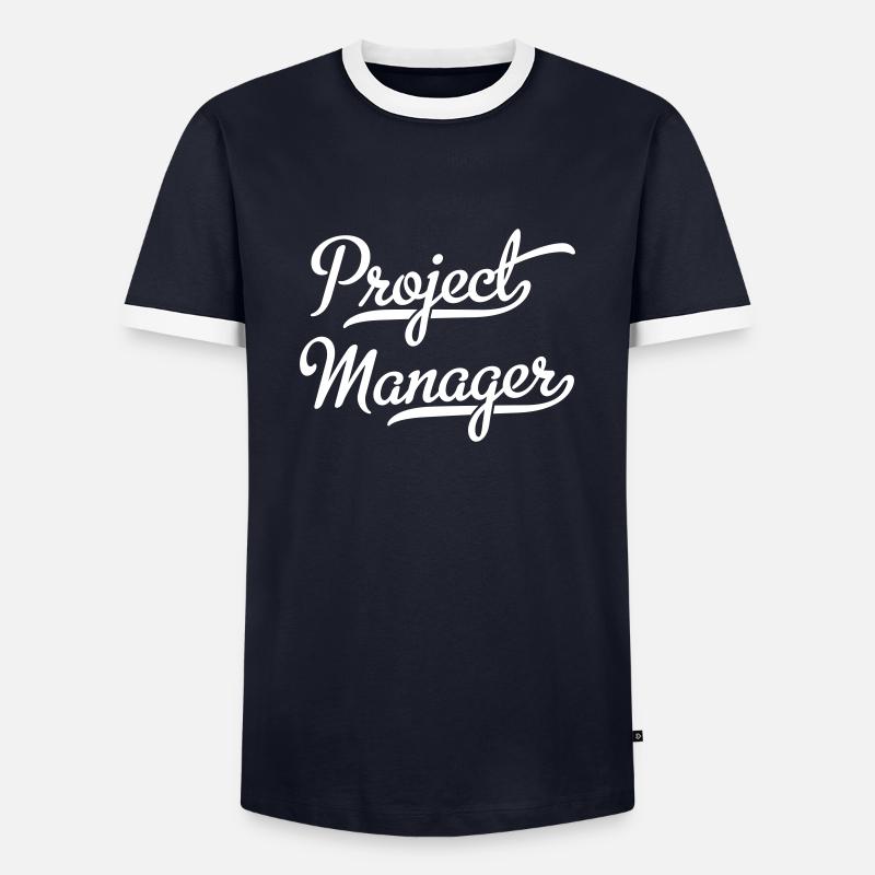 Project Manager - Men's Ringer Shirt - navy/white