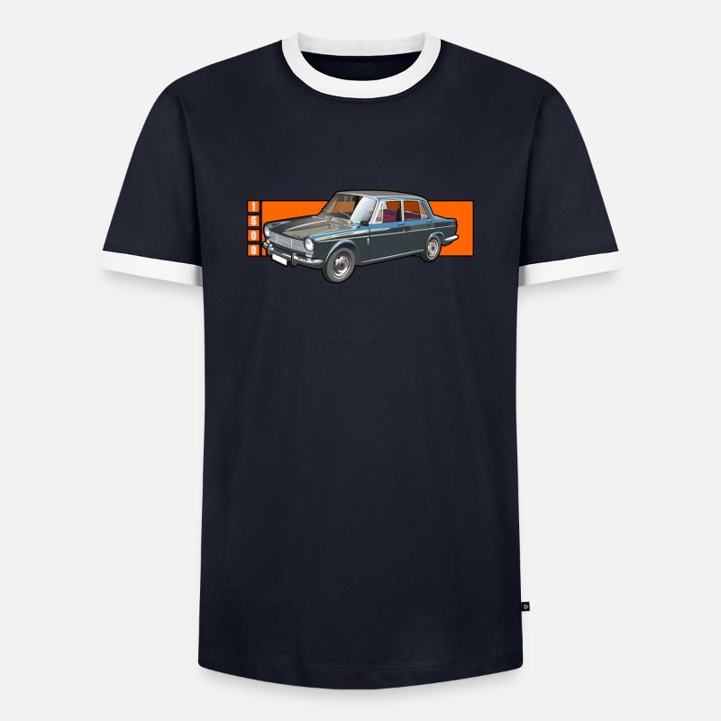 Oldtimer - Männer Kontrast-T-Shirt - Navy/Weiß 