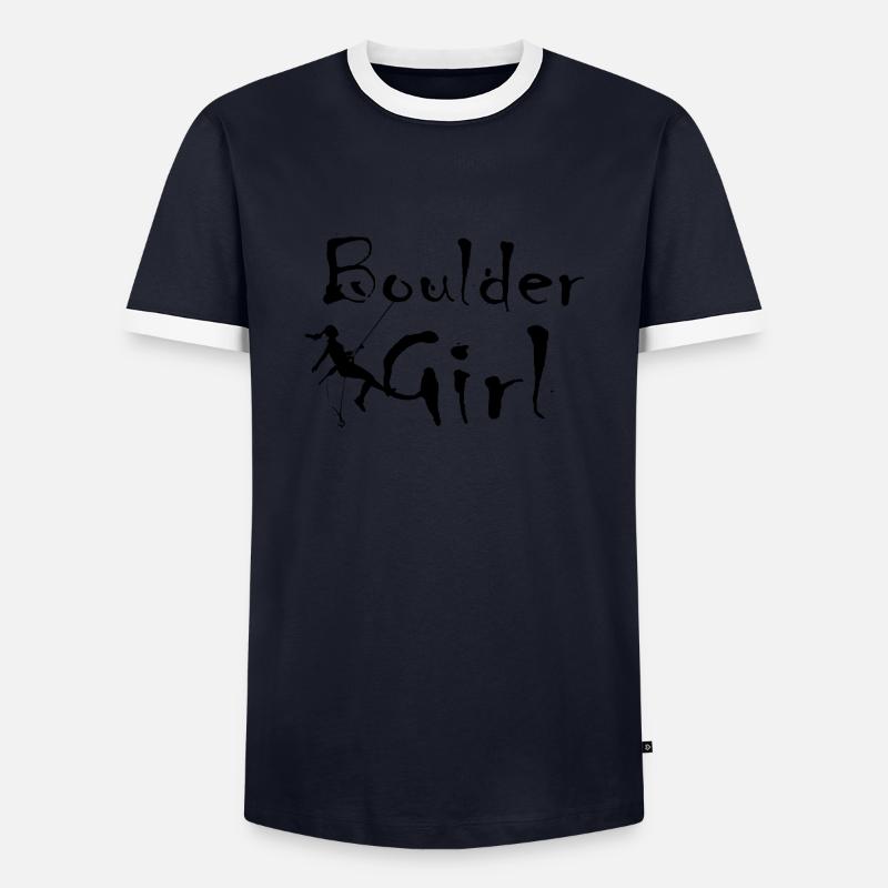 Bouldering Climbing Climbing - Men's Ringer Shirt - navy/white 