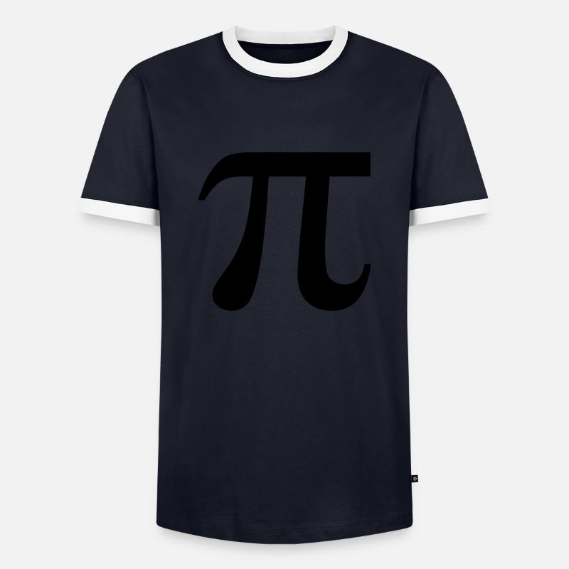 PI - Männer Kontrast-T-Shirt - Navy/Weiß 