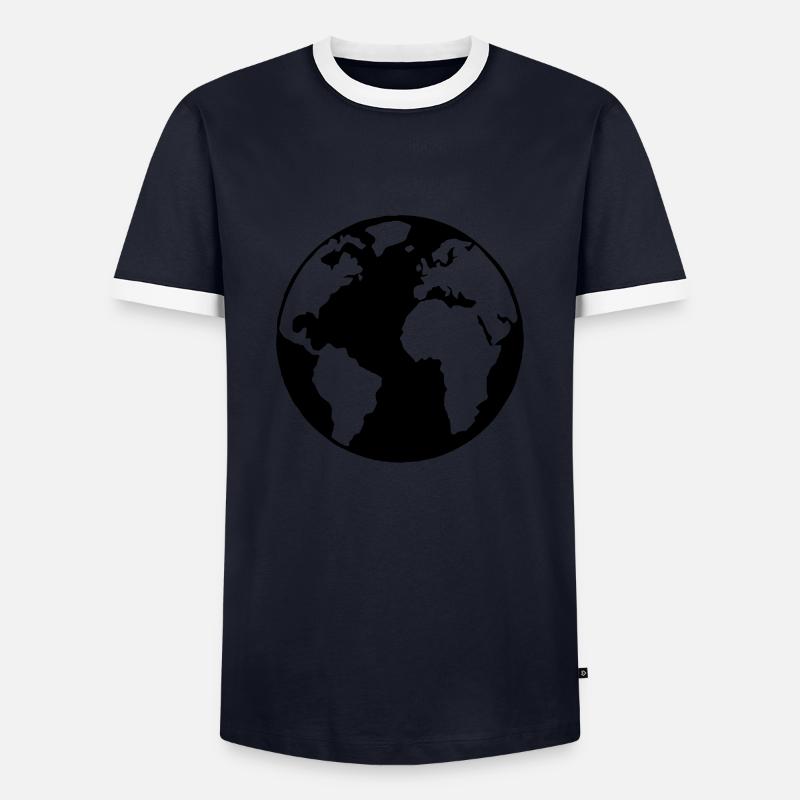 globe - Men's Ringer Shirt - navy/white 