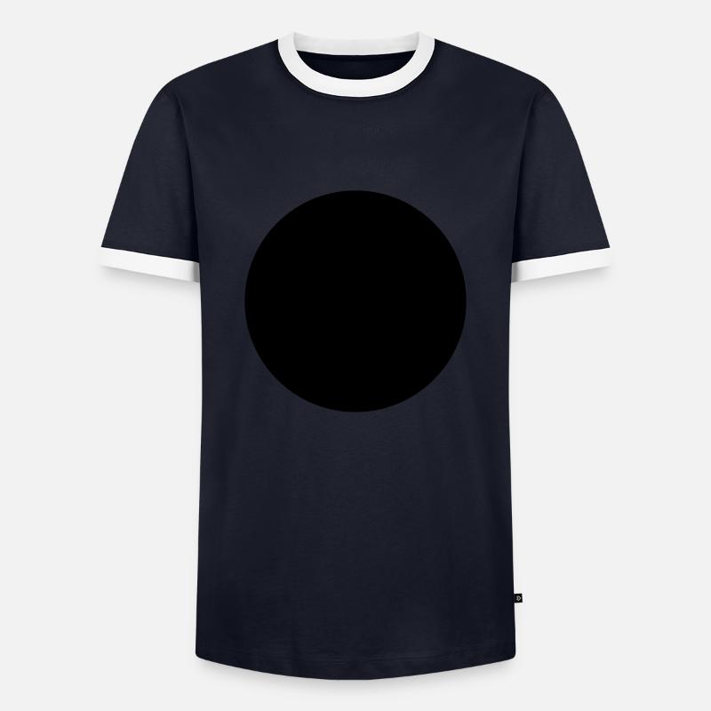 Circle - Männer Kontrast-T-Shirt - Navy/Weiß 