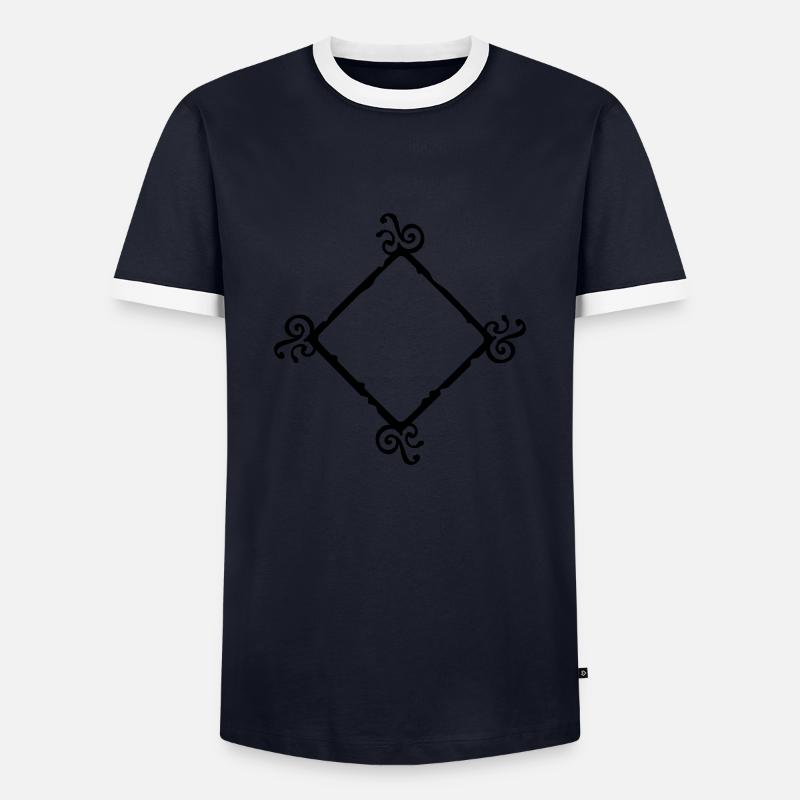 frame_vec_1 en - Men's Ringer Shirt - navy/white