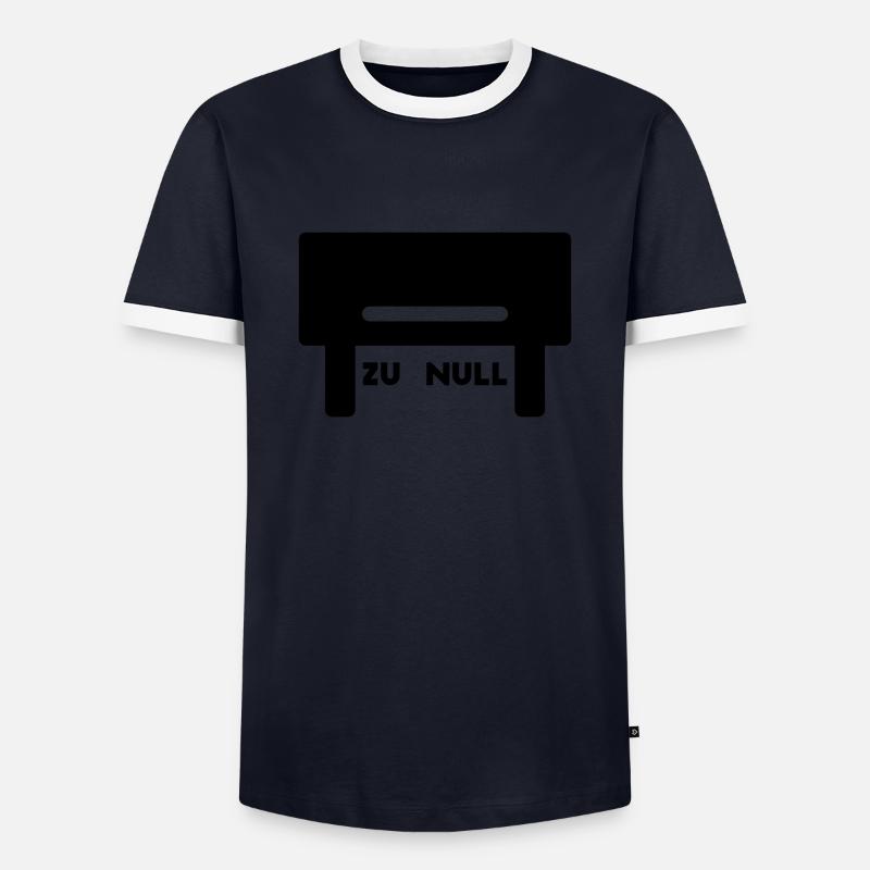 tischkicker kicker - Männer Kontrast-T-Shirt - Navy/Weiß 