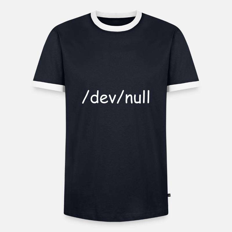 Nulldevice /dev/null Unix Geschenk - Männer Kontrast-T-Shirt - Navy/Weiß 