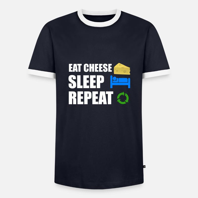 cheese - Men's Ringer Shirt - navy/white 