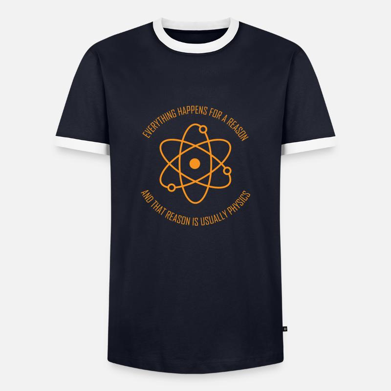 Physics Say Atom Physicist Student Gift - T-shirt contrasté Homme - marine/blanc 