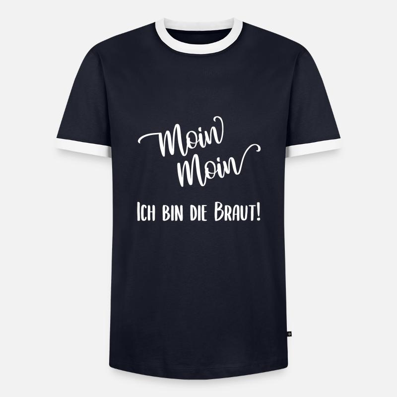 Ich bin die Braut! - Männer Kontrast-T-Shirt - Navy/Weiß 