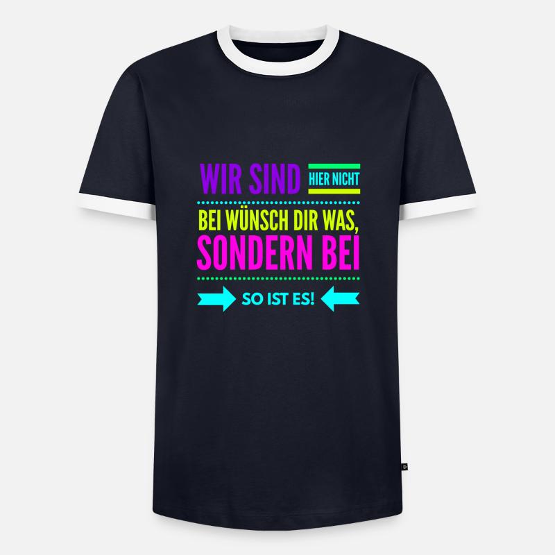 So Ist Es Geschenkidee - Männer Kontrast-T-Shirt - Navy/Weiß