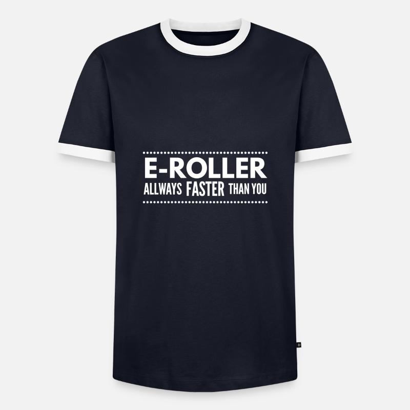 Escooter e-scooter gift 8 - Men's Ringer Shirt - navy/white 