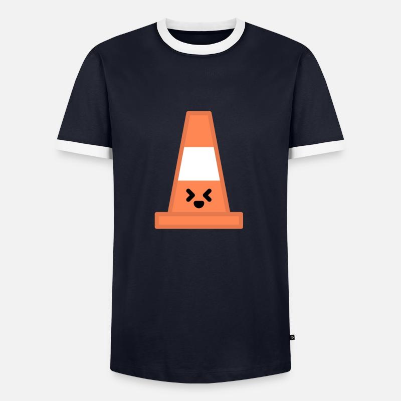 Plot Kawaii - Männer Kontrast-T-Shirt - Navy/Weiß