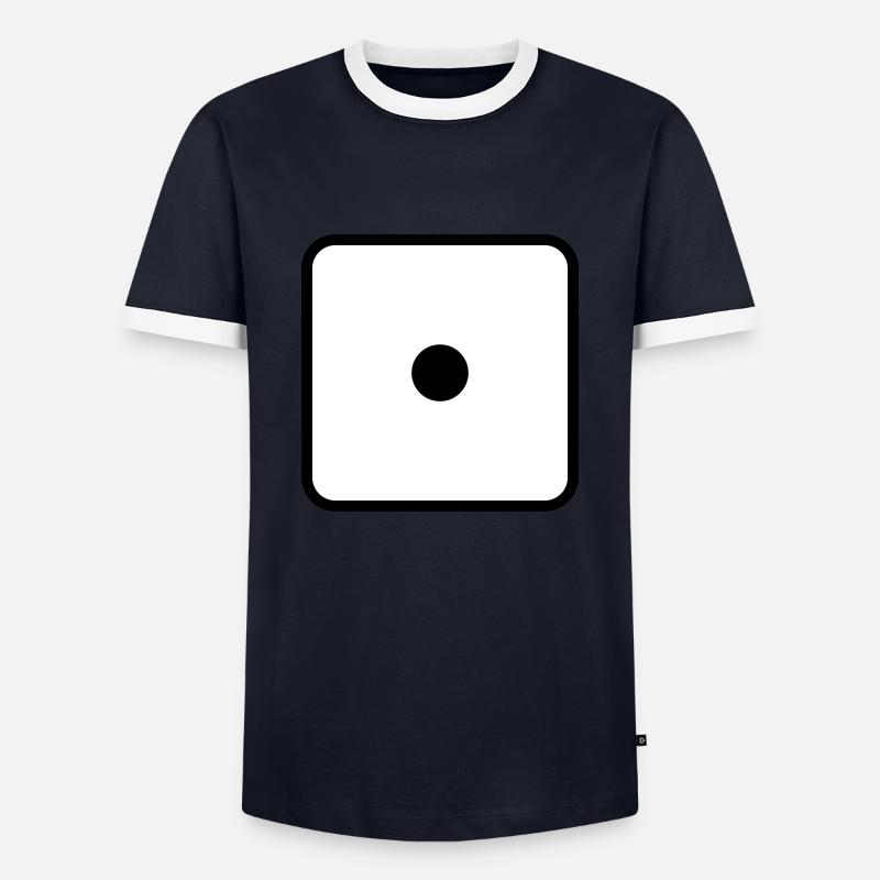 Cube number 1 - Men's Ringer Shirt - navy/white 