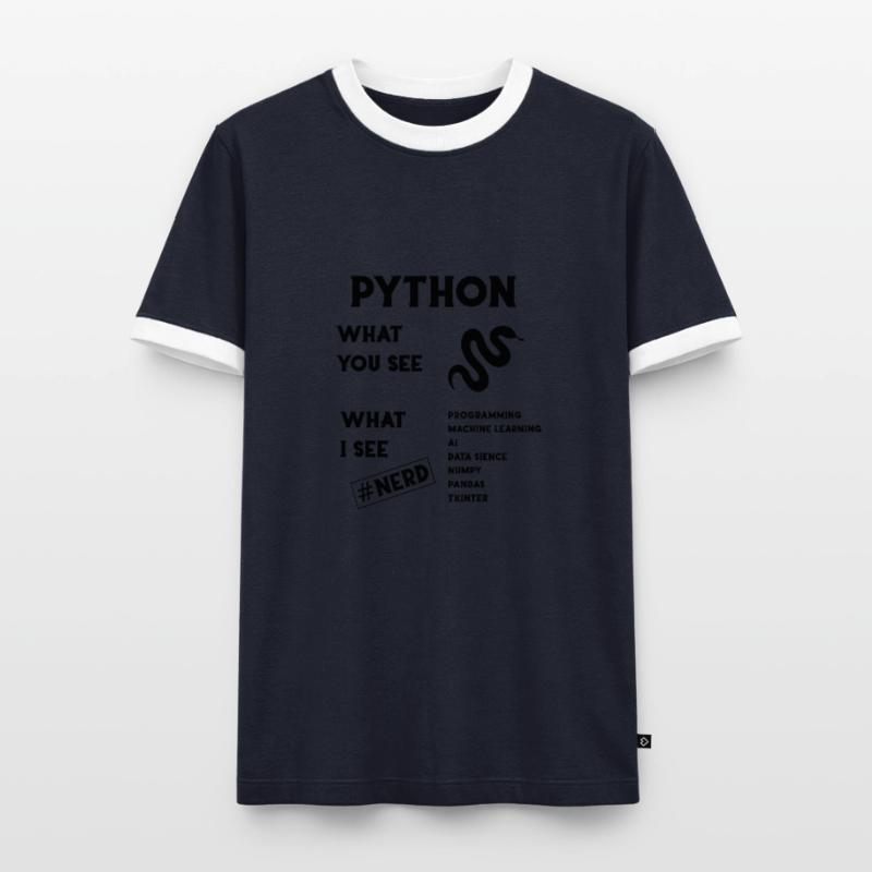 Programmation Python T-shirt contrasté Homme