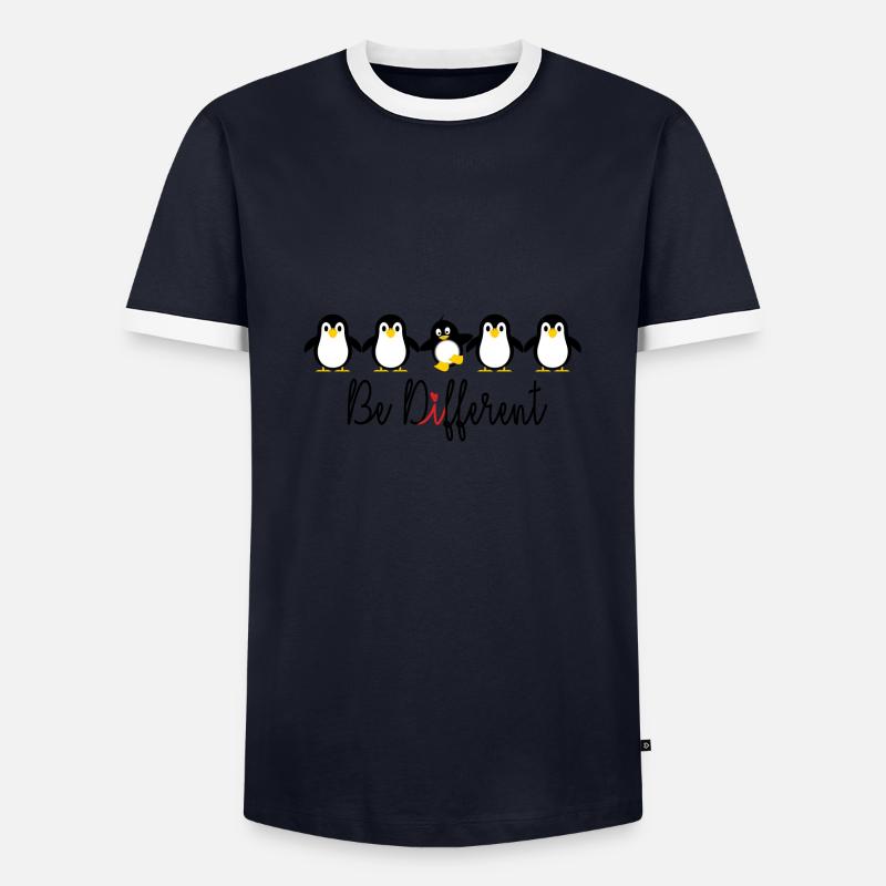 be different - Men's Ringer Shirt - navy/white 