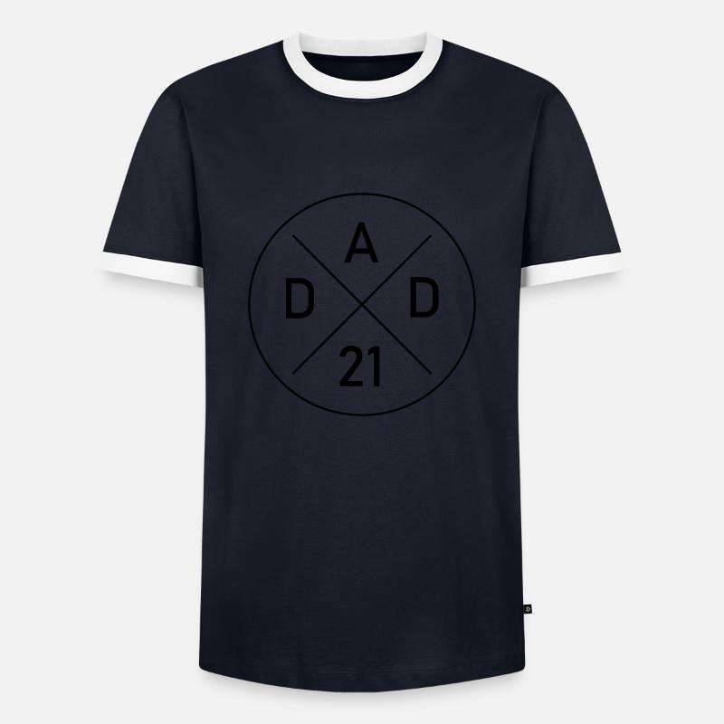 Dad 21 - Männer Kontrast-T-Shirt - Navy/Weiß