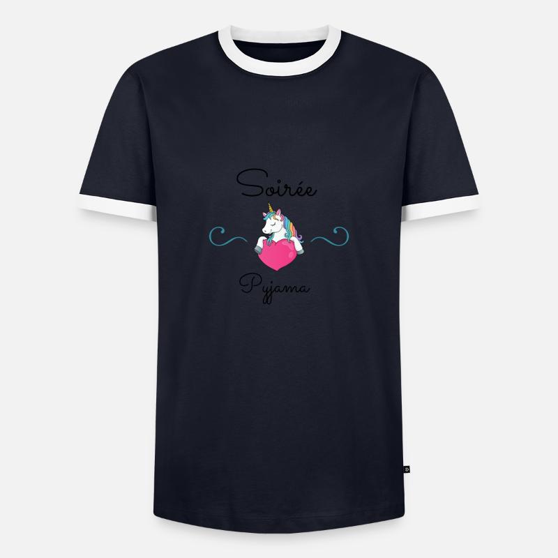 Sleepover - Men's Ringer Shirt - navy/white 