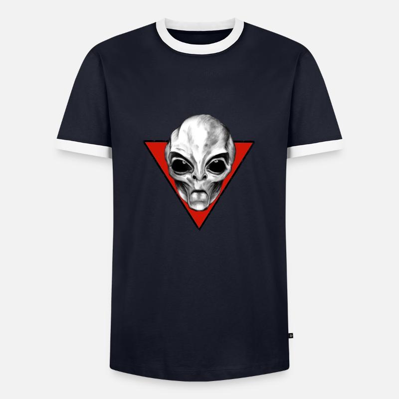 Alien - Men's Ringer Shirt - navy/white