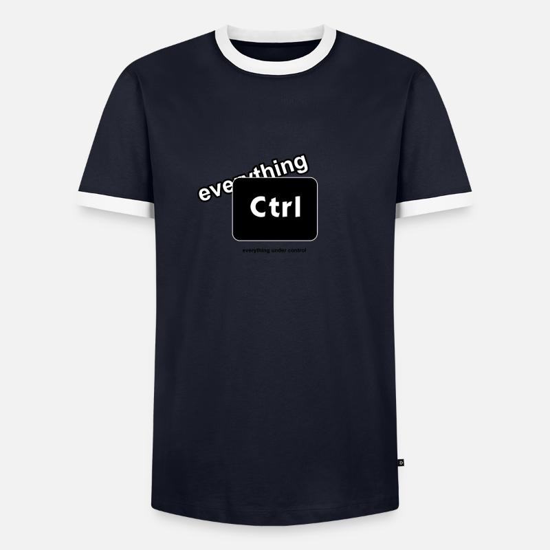 Everything under control - Men's Ringer Shirt - navy/white 