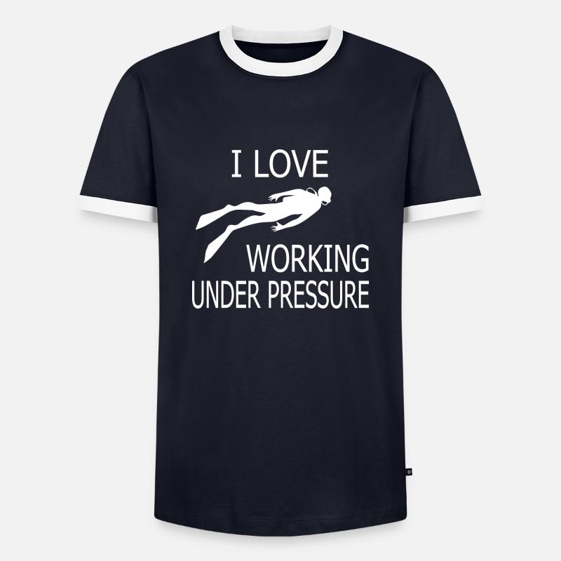 Diving Dive Dive - Men's Ringer Shirt - navy/white 