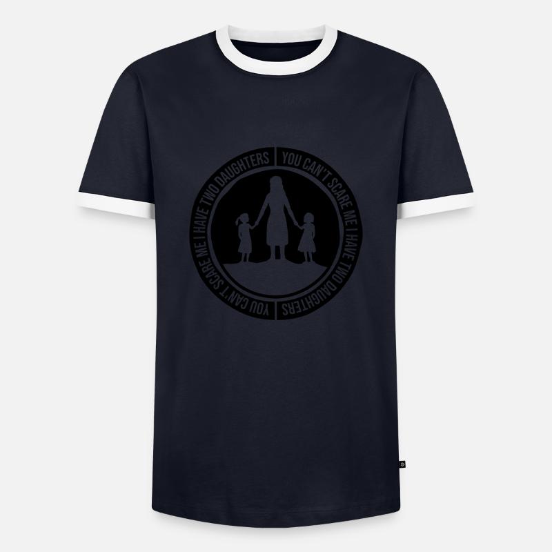I have two daughters - Men's Ringer Shirt - navy/white 