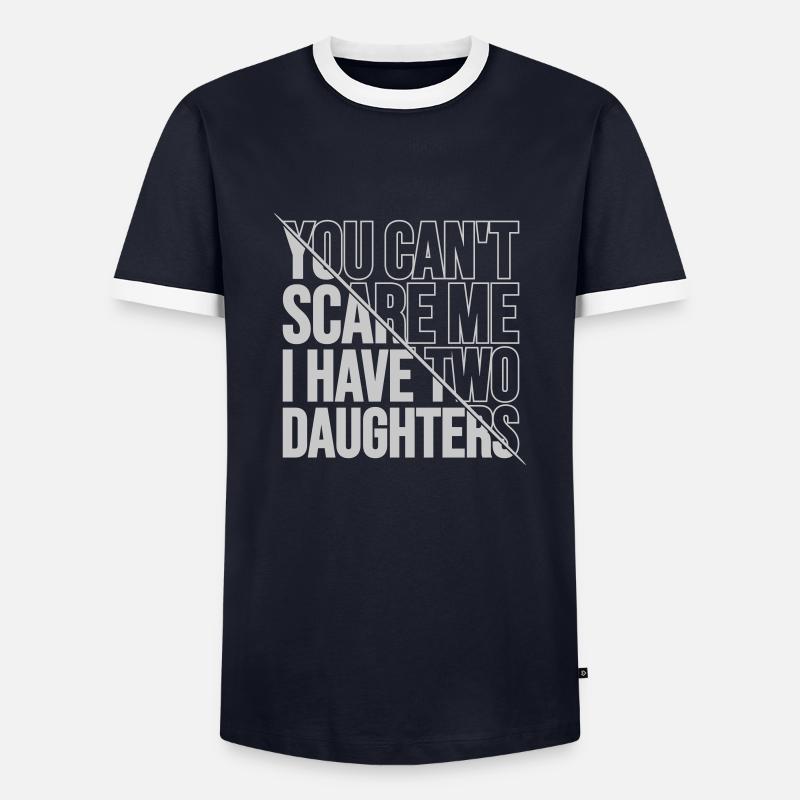 I have two daughters - Men's Ringer Shirt - navy/white