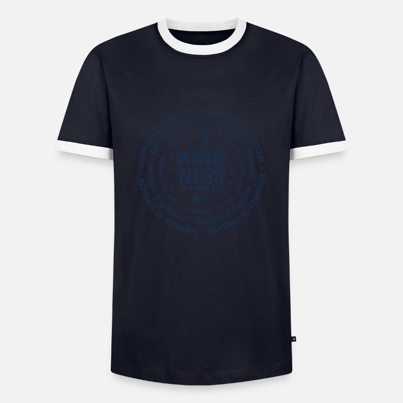 Freundlichkeit Statement Vorbild Geschenk - Männer Kontrast-T-Shirt - Navy/Weiß 