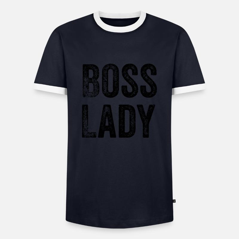 lustiger Chef-Spruch - Männer Kontrast-T-Shirt - Navy/Weiß 