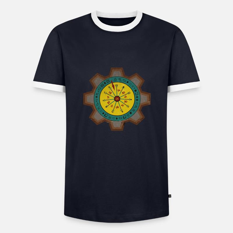 Infinity symbol - Men's Ringer Shirt - navy/white 