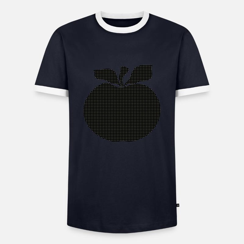 Apple - Men's Ringer Shirt - navy/white