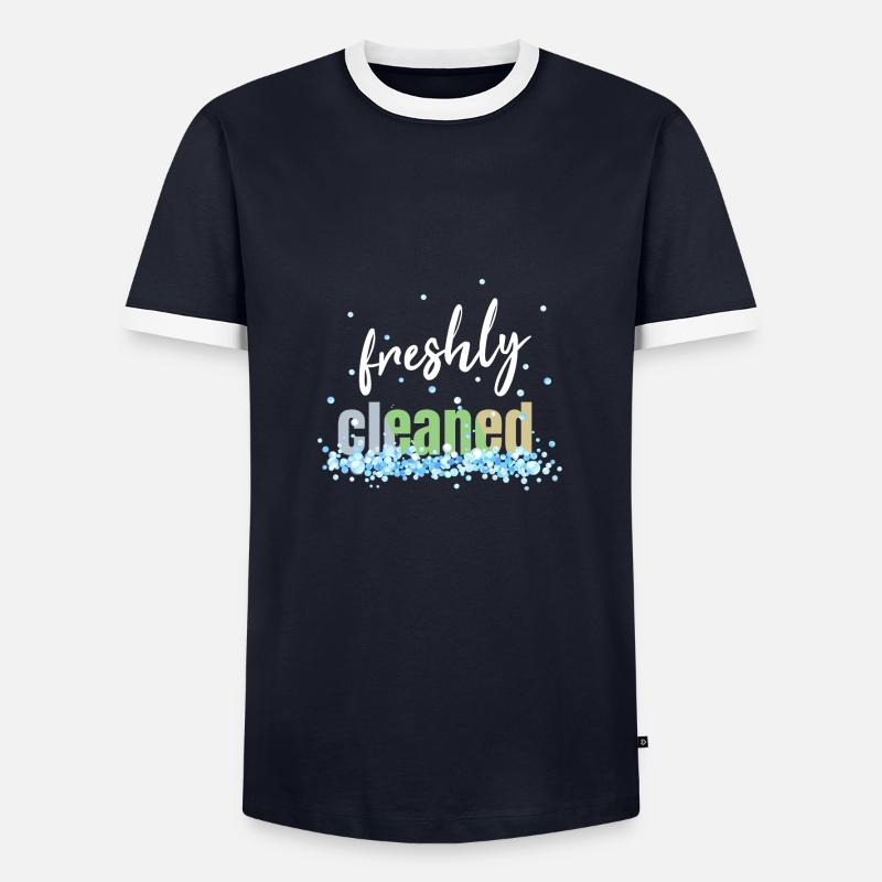 freshly cleaned - Men's Ringer Shirt - navy/white