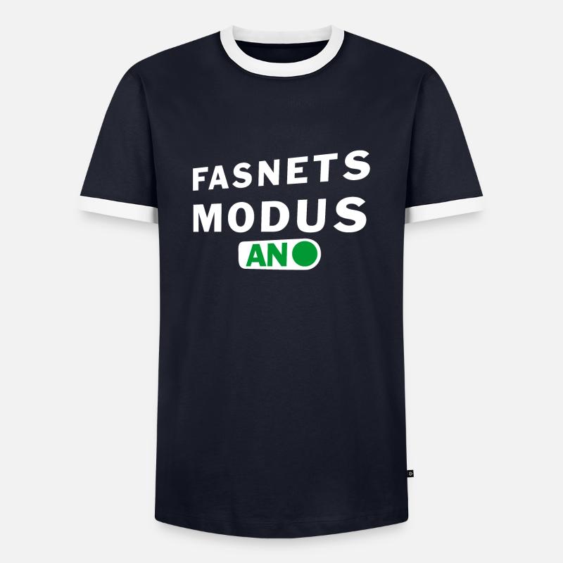 fasnetsmodus weiss - Männer Kontrast-T-Shirt - Navy/Weiß 