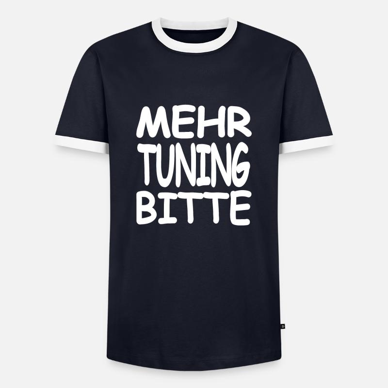 Tuning - Men's Ringer Shirt - navy/white