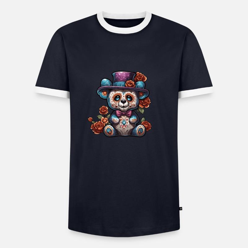 Teddybär / Kuscheltier / Stofftier / Geschenkidee - Männer Kontrast-T-Shirt - Navy/Weiß