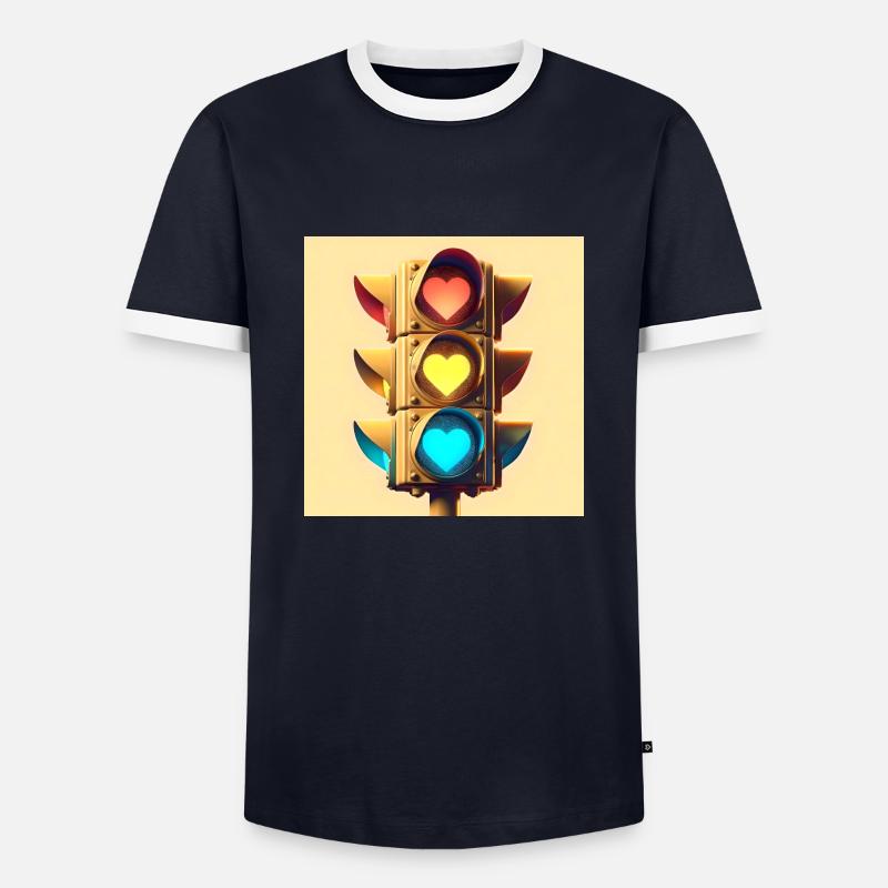 Dont Stop! - Männer Kontrast-T-Shirt - Navy/Weiß 