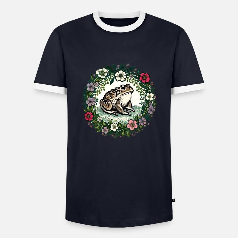 Toad - Men's Ringer Shirt - navy/white