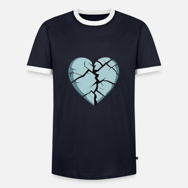 Shattered Affection - Men's Ringer Shirt - navy/white