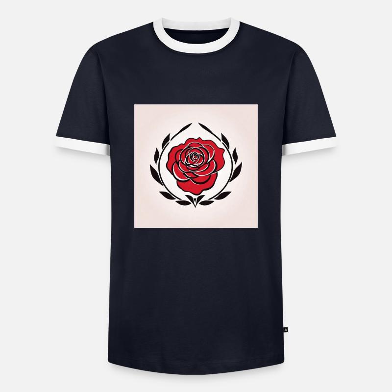 Lebe Caesar - Männer Kontrast-T-Shirt - Navy/Weiß 