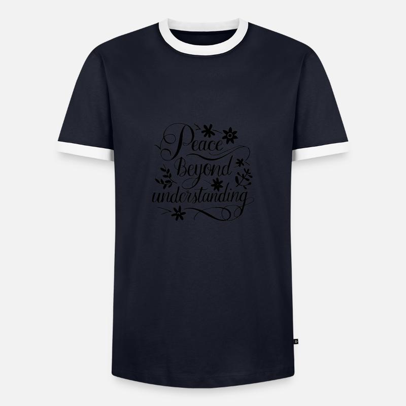 Peace Beyond Reason - Men's Ringer Shirt - navy/white