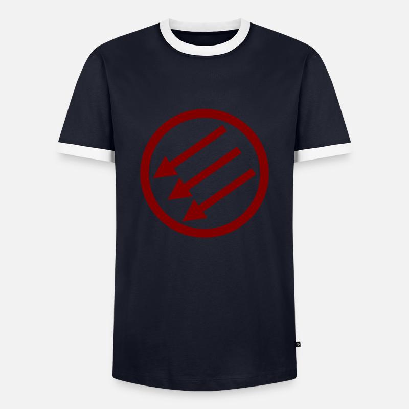 Järnfronten / Eiserne Front / Iron Front - Männer Kontrast-T-Shirt - Navy/Weiß