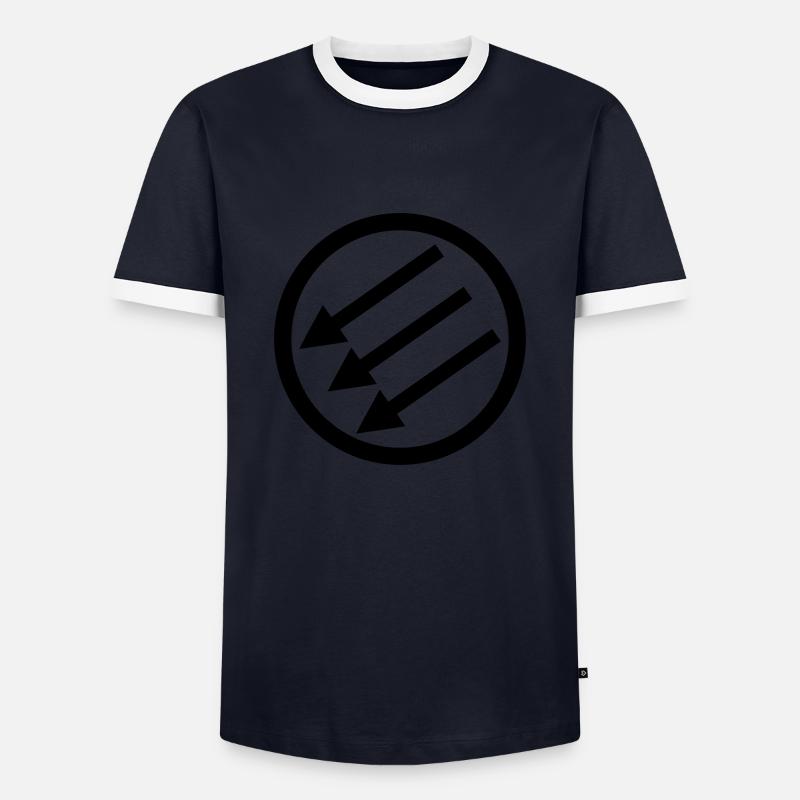 Järnfronten / Eiserne Front / Iron Front - Männer Kontrast-T-Shirt - Navy/Weiß 