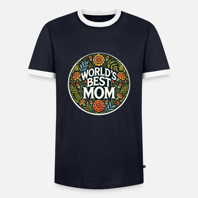 Die beste Mutter der Welt - Männer Kontrast-T-Shirt - Navy/Weiß 