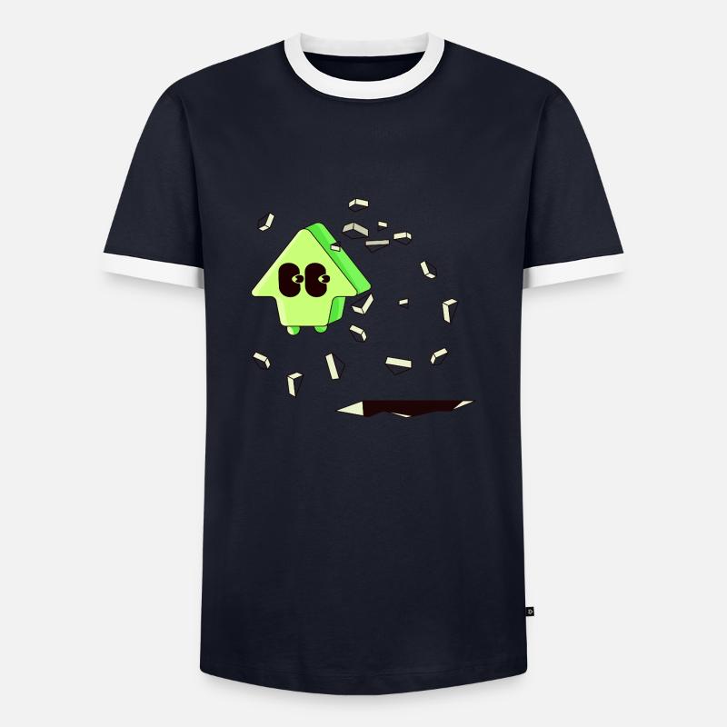 GOING UP - Men's Ringer Shirt - navy/white