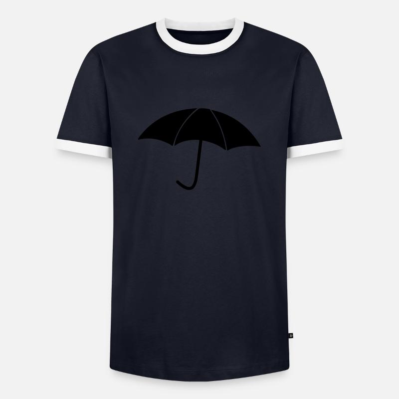 umbrella - Men's Ringer Shirt - navy/white