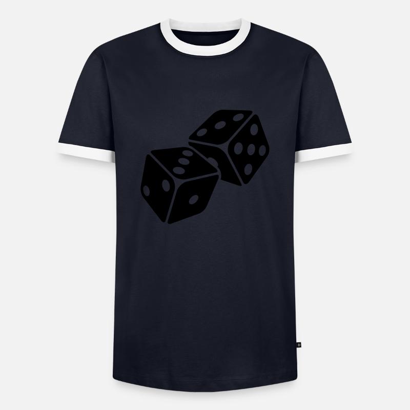 Dice 3rd Pasch - Men's Ringer Shirt - navy/white