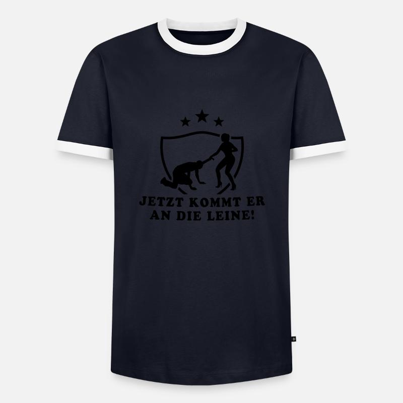 bachelor - Men's Ringer Shirt - navy/white 