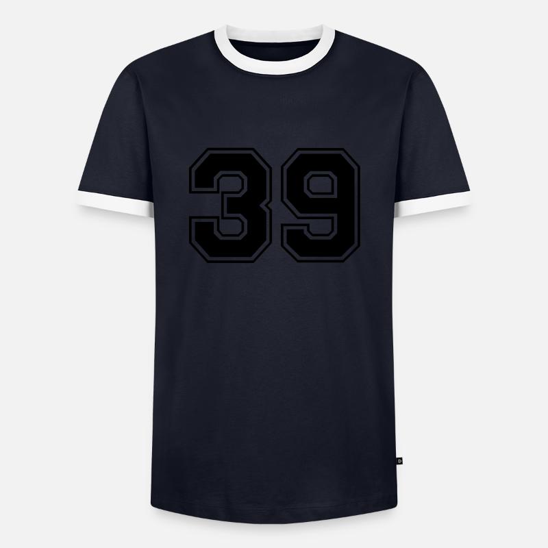 39 - Men's Ringer Shirt - navy/white 