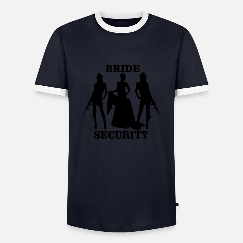 Bride Security - Men's Ringer Shirt - navy/white