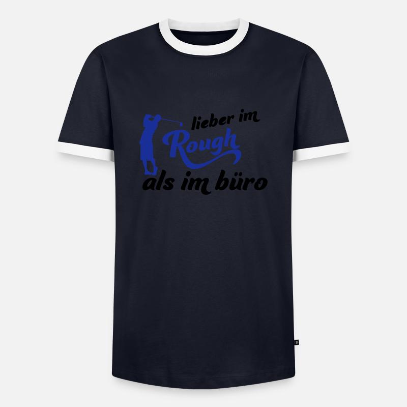 golf - Männer Kontrast-T-Shirt - Navy/Weiß 