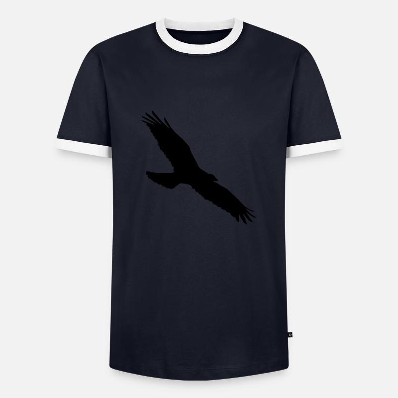 buzzard - Men's Ringer Shirt - navy/white 