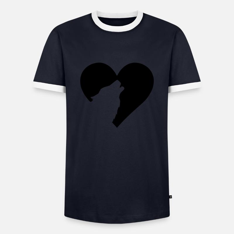 Coeurloup - Männer Kontrast-T-Shirt - Navy/Weiß